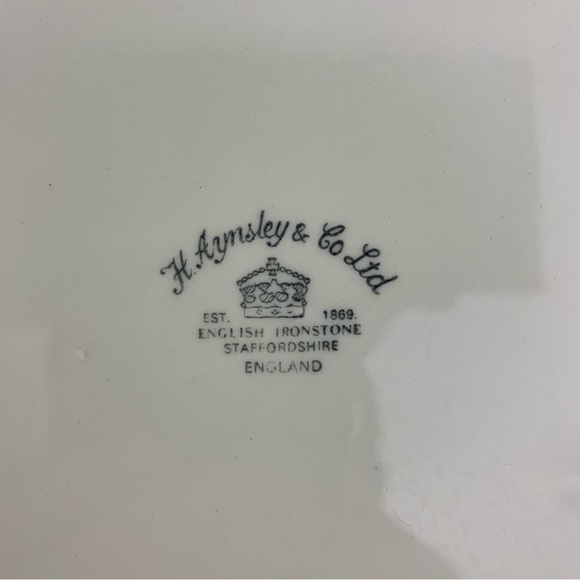 Vintage Aynsley Rose Pattern Plate and Server Set - Picture 8 of 8